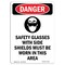 Signmission OSHA Sign, Glasses W/, 10in X 7in Rigid Plastic, 7" W, 10" H, Portrait, OS-DS-P-710-V-1561 OS-DS-P-710-V-1561 - alternate 1